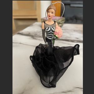 Barbie black holiday dress Christmas ornament